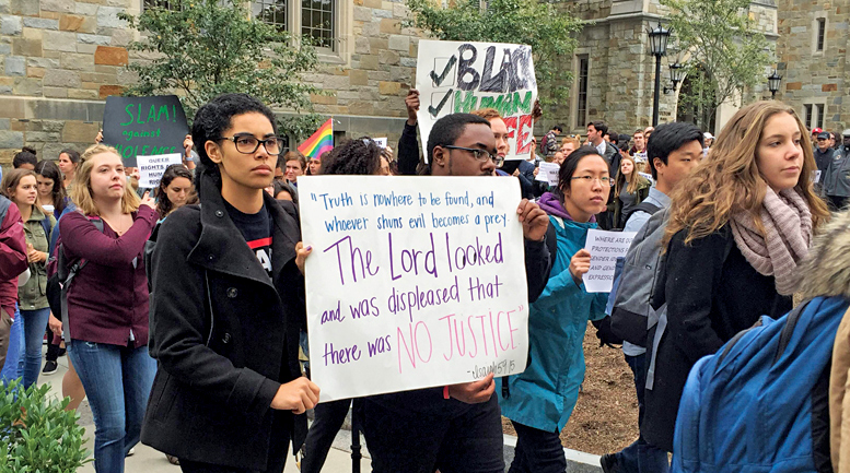 Boston College Students Protest Homophobia Discrimination